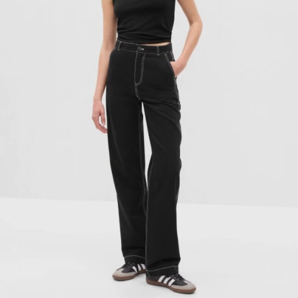 EUC GAP Women's Black High Rise Carpenter Pants